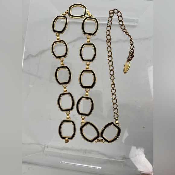 Chunky Gold and Black Chain Belt - Picture 1 of 1